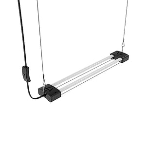 DYMOND BoostGro LED Grow Light Full Spectrum Linkable 5000K Daylight + 660nm Red Indoor Plant Lighting Fixture (2 FT, Black)