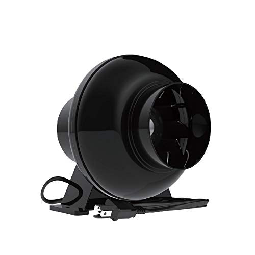 iGrowtek 4 Inch Inline Fan 4in Duct Fan,Quiet Exhaust Fan for Grow Tent,Vent Booster Fan,Inline air Blower,195 CFM