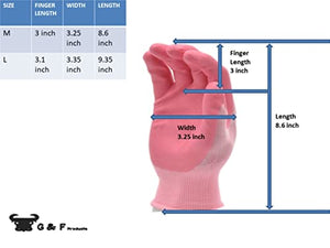6 Pairs Women Gardening Gloves with Micro-Foam Coating - Garden Gloves Texture Grip - Working Gloves For Weeding, Digging, Raking and Pruning, Medium, Assorted color