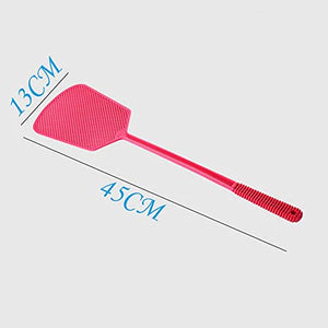 Fly Swatter,5 Pack Plastic Heavy Duty Manual Fly Killer, Long Handle Flyswatter, Large Bug Swatters That Work for Indoor and Outdoor