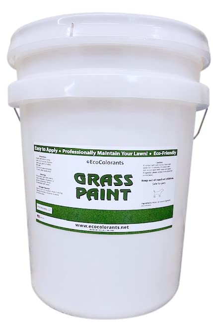 EcoColorants Green Grass Paint 5 Gallons-Eco-Friendly, Made in the USA, Lawn Colorant, Turf Paint, Dye, Covers up to 20,000 square feet.