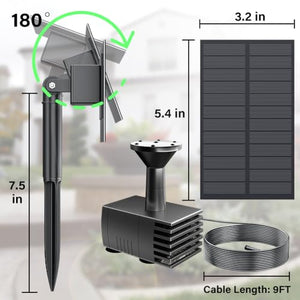 Biling Solar Water Fountain Pump Outdoor, Upgraded Solar Fountain Pond Pump Kit with Stake, Solar Powered Fountain Water Pump for Bird Bath, Garden, Backyard, Pool, Fish Tank