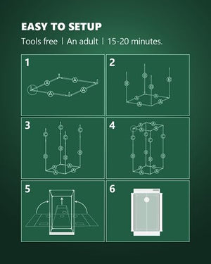 STAYGROW 2000D 2x2 Grow Tent with Full View Transparent Door, Industry-Leading Highest Density Mylar Canvas 24"x24"x48" Tents, Easy Assembly 2x2x4 with Strong Zipper for Indoor Plants Growing