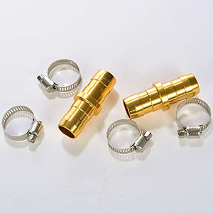 Sanpaint 2 Pack Garden Hose Connector Repair Mender Kit with Stainless Clamp,Fits 3/4"-5/8" Water Hose Repair Fitting