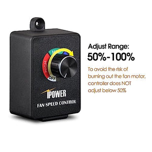 iPower 4 Inch 195 CFM Upgrade Inline Fan, Air Carbon Filter, 8 Feet Ducting Speed Controller Rope Hanger, Exhaust Blower for Grow Tent Ventilation