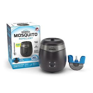 Thermacell E-Series Rechargeable Mosquito Repeller with 20' Protection Zone; Charcoal; Up To 9-Hr Battery Life; Includes 12-Hr Repellent Refill; DEET-Free Bug Spray Alternative; Scent Free