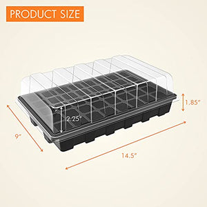 Gardzen 5-Set Seed Starter Tray Kits, Plant Germination Trays, Seed Starting Trays with Dome and Base (40-Cell Per Tray)