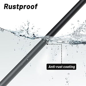 cogardenshower Metal Soil Probe Rod - Septic Tank Locator Tool with T Handle,32-48 Inch Adjustable Ground Probe Rod Steel for Tile Probing,Soil Compaction, Pipe and Gopher Runs Locating