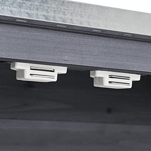 Topeakmart Potting Bench Table - Wooden Storage Cabinet with Removable Shelf & Flexible Space & Metal-Plated Tabletop for Outdoor Garden Patio, Gray