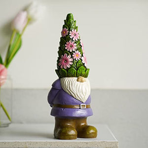 Nacome Solar Gnome Statue for Garden Decor - Dwarf Sculpture for Home Decorations Indoor/Outdoor Patio Lawn Ornament, Balcony/Yard Decor,Garden Gifts for Mom/Grandma/Women