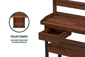 Vita VT17744 Mezza Potting Bench, Dark Brown