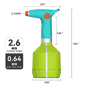 1L Electric Spray Bottle Sheboren Electric Plant Mister Battery Sprayers in Lawn and Garden Fertilizing Automatic Plant Mister Spray Bottle with Adjustable Spout for Plants, Household Cleaning (Green)