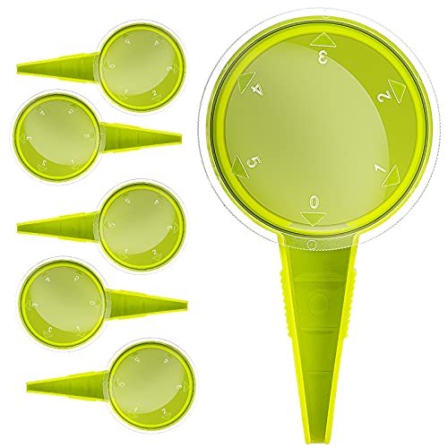 Gostur Sowing Seed Dispenser Hand Tool, 6 Pack Handheld Garden Seeder Sower Planter with 5 Dial Settings, Ideal for Small Seeds of Flowers, Vegetables, Outdoor/Indoor（ Light Green）