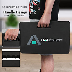 HAUSHOF Thick Kneeling Pad, Waterproof Kneeling Mat, Durable Foam Cushion Knee Pads for Gardening, House Cleaning, Mechanics Work, 17 x 11 x 1.5 Inch, Black