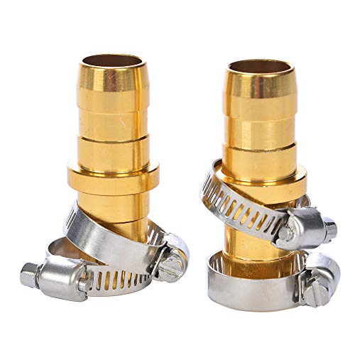 Sanpaint 2 Pack Garden Hose Connector Repair Mender Kit with Stainless Clamp,Fits 3/4"-5/8" Water Hose Repair Fitting