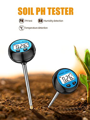 Aicevoos Digital Soil Moisture Meter for Plants, Soil PH Meter, 3 in 1 Soil Moisture Meter, Soil PH Tester Soil Hygrometer Sensor for Gardening, Farming and Indoor Plants Outdoor Plants