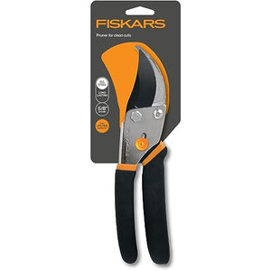 Fiskars Bypass Pruning Shears 5/8” Garden Clippers - Plant Cutting Scissors with Sharp Precision-Ground Steel Blade
