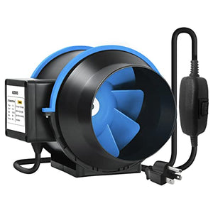 AIZORIS Quiet 6Inch Inline Duct Fan,Vent Booster Fan with Speed Controller,It Comes with 1.5 Meters of Wire,Suit for Grow Tent Planting and Indoor Place Ventilation