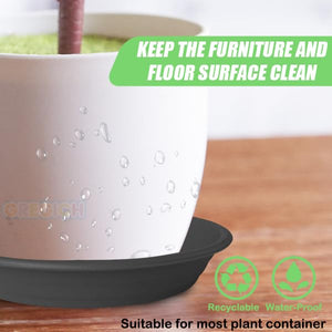 GREGICH 6 Pack Plastic Plant Saucer Plant Tray 5.9" at Inside Bottom, Plant Saucers for Indoors Planter Trays for Flower Pot Saucer, Thick Durable Sturdy Water Drainage Drip Tray Pot Base Outdoor