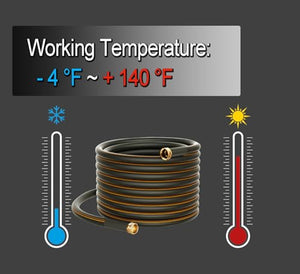 Atlantic Heavy Duty Garden Hose 5/8 Inch x 3 Foot Black Color, Short Connection Leader Hose with Solid Brass Connectors (3 FT)