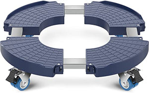 VANCASTLE Plant Caddy with Wheels, 15-22 Inch Adjustable Rolling Plant Stand Indoor Outdoor, Large Plant Cart Dolly with Casters for Flower Pot Garden Pot Mover, Blue, 1 Pack