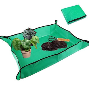 Potting Tray Mat, 29.5"x39.4" Plant Repotting Mat, Waterproof Potting Tray for Potting Soil Indoor Plants, Foldable Gardening Tray Mat, Portable Potting Tray Soil Mat for Live Plants Succulents