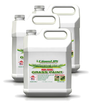 LawnLift Ultra Concentrated (Green) Grass Paint 3 Gallon Bundle = Up to 33 Gallons & Covers 7,200 to 12,000 sq ft.
