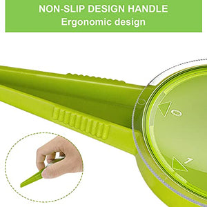 Gostur Sowing Seed Dispenser Hand Tool, 6 Pack Handheld Garden Seeder Sower Planter with 5 Dial Settings, Ideal for Small Seeds of Flowers, Vegetables, Outdoor/Indoor（ Light Green）