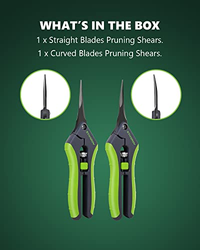 STAYGROW 2-Pack Garden Shears - 165mm Stainless Steel Blades, Locking Handle For Pruning - View #7