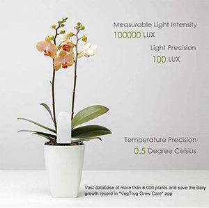 WANFEI Plant Monitor Soil Test Kit,Flower Care Soil Tester Smart Plant Tracker Intelligent Sensor Plants Detector Bluetooth Monitor for Light Moisture Fertility Temperature Level for iOS and Android