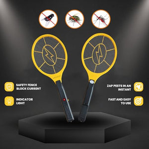 DEVOGUE® Electric Fly Swatter Bug Zapper Battery Operated Flies Killer Indoor & Outdoor Pest Control Mosquito and Insect Catcher Racket
