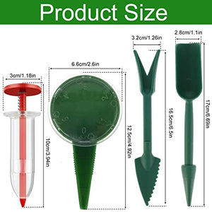 6Pcs Mini Sowing Seed Dispenser, Seed Planter Tool, Handheld Seed Planter, Seed Sower Tool, Mini Hand Seed Spreader, Garden Seed Planter, Small Seed Spreader with Seedlings Dibber Widger for Spreading