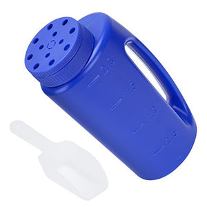 Katai 2L (70 oz) Hand Held Spreader in Blue. Adjustable Hole Size for Seed, Fertiliser, Salt to Deice or Any Size Granule Complete with Scoop