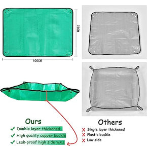 Potting Tray Mat, 29.5"x39.4" Plant Repotting Mat, Waterproof Potting Tray for Potting Soil Indoor Plants, Foldable Gardening Tray Mat, Portable Potting Tray Soil Mat for Live Plants Succulents