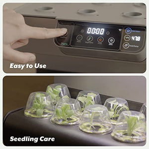 iFarm Hydroponics Growing System 28 Pods Indoor Garden, App Control 35W Grow Light,Plants Germination Kit,Water Shortage Alarm,Silent Pump Automatic Herb Garden(Lettuce Seeds) for Family