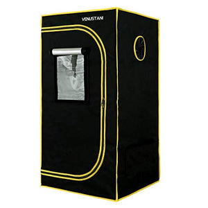 VTH 24"x24"x48" Hydroponic Mylar Water-Resister Grow Tent Reflective Garden Growing Dark Room with Observation Window, Removable Floor Tray and Tool Bag for Indoor Plant Growing 5x5 3.3x3.3 4x2 2x2