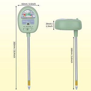 Soil Moisture Meter,4-in-1 Soil Ph Meter, Soil Tester for Moisture, Light,Nutrients, pH,Soil Ph Test Kit, Great for Garden, Lawn, Farm, Indoor & Outdoor Use (No Battery Required)