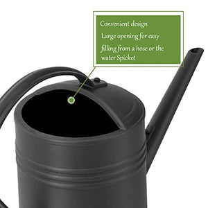 OKREK Watering Cans for House Plants, Small, Indoor/Outdoor Plants Garden Flower (1/2 Gallon, Black)