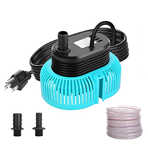 AquaMiracle 600GPH New-gen Pool Cover Pump for Above-ground/In-ground Swimming Pools, Water Removal Pump, in-built Thermal Protection, with 15ft Drainage Hose & 25 Feet Extra Long Power Cord