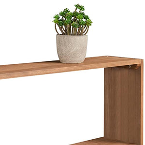 Topeakmart Outdoor Potting Bench -Patio Workstation & Wooden Planting Table with Open Storage Shelf/Polished Surface for Garden/Backyard