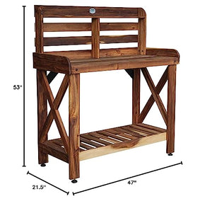 Backyard Discovery Farmhouse Acacia Potting Bench