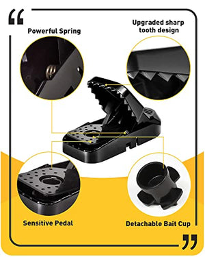 VEFEFI Mouse Traps 12-Pack - for House Indoor Outdoor, Small Mice Traps for House Indoor, Reusable Mousetrap Quick Effective Mouse Catcher for Home