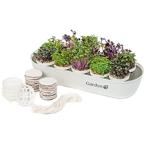 Gardyn Complete Microgreens Growing Kit (Fits on All Gardyn Hydroponics Growing System Indoor Garden Base) Includes Gardyn Nursery, 20 Seed Pads, Bamboo Wicks and 10 Reusable Grow Plates