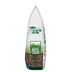 Scotts Turf Builder THICK'R LAWN Grass Seed, Fertilizer, and Soil Improver for Sun & Shade, 4,000 sq. ft., 40 lbs.