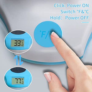 RINMEE Solar Digital Pool Thermometer Floating, Large Easy-to-Read Screen Display and Bold Numbers, High Accuracy and Wide Measuring Range for Swimming Pool, Spa, Hot Tub, Ice Bath, Fish Pond