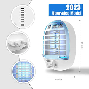 DNFAF Bug Zapper Indoor, Fly Trap for Indoors, Electronic Mosquitoes Killer Mosquito Zapper with Blue Lights for Living Room, Home, Kitchen, Bedroom, Baby Room, Office(2 Packs)