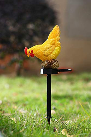 CHUANGFENG Solar Chicken Lights Chicken Statue Decorative Outdoor Chicken Solar Light Garden Decor for Outdoor Patio Yard Art Decoration