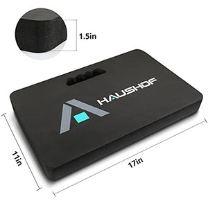 HAUSHOF Thick Kneeling Pad, Waterproof Kneeling Mat, Durable Foam Cushion Knee Pads for Gardening, House Cleaning, Mechanics Work, 17 x 11 x 1.5 Inch, Black