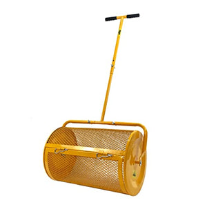 SIMPO Peat Moss Spreader Compost Spreader Lawn & Garden Spreader 24" x 16" x 59" Long Adjustable Handle No-Tool Easy Assembly