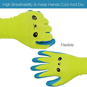 SECHAND Childrens Gardening Gloves, Toddler Work Gloves Ages 2-4, Kids Garden Gloves, Good Grip, Comfortable for Little Gardeners (Size 2)